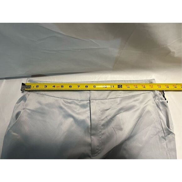 Haute Monde Young Contemporary Womens Wide Leg Satin like Material Pants Silver - Picture 6 of 8